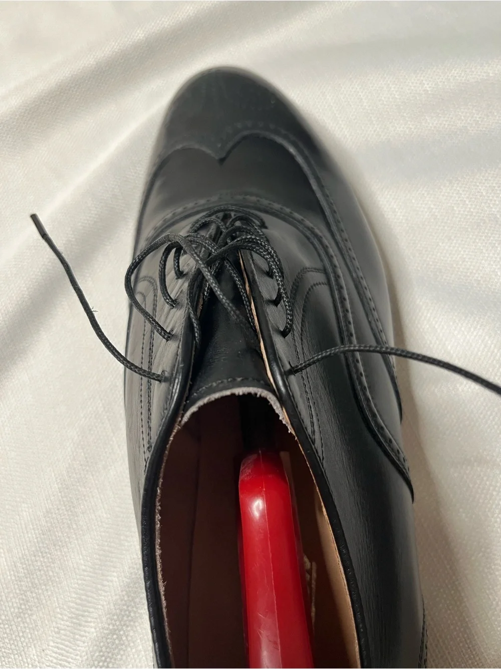 Vintage Nettleton Wingtip Leather Oxfords Fleur De Lis Medallion Brogue Rare